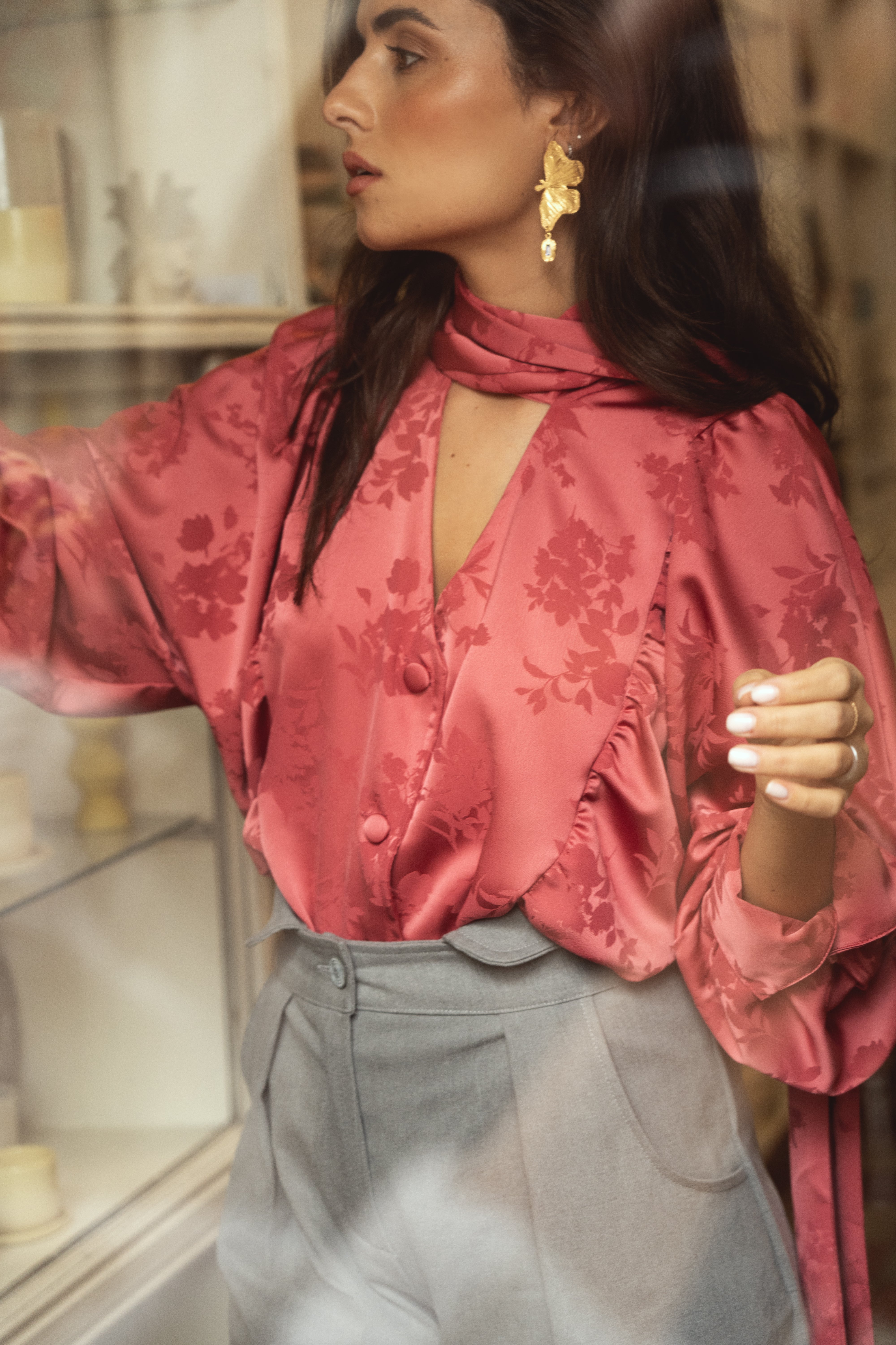 REVIVAL blouse - RASPBERRY – SIENNA - Designed in Lisbon REVIVAL blouse - RASPBERRY – SIENNA - Designed in Lisbon